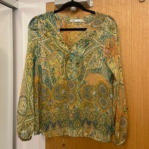 Zara sheer top